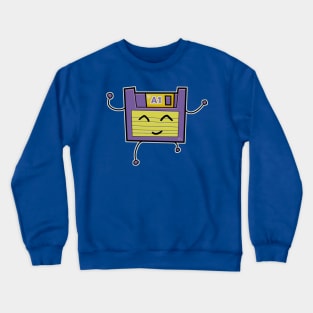 A1 Cute Dancing Floppy Disk Crewneck Sweatshirt